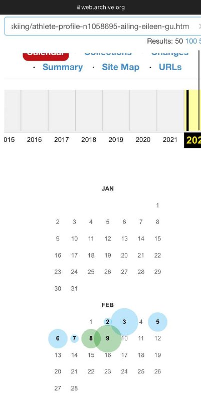 奥运会官网上关于谷爱凌的介绍2月9日做了改动，删除了“她放弃美国国籍加入中国国籍”一句，改成“她选择为中国参赛”